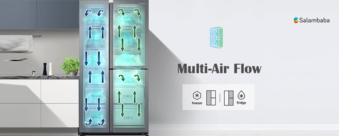 سیستم خنک کننده در یخچال بالا پایین ال جی 689